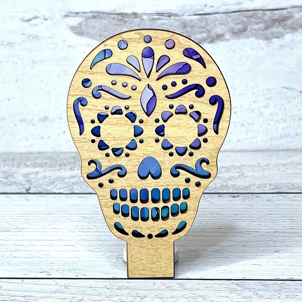 Day of the Dead Skull‎ Handmade Night Light Sugar Skull